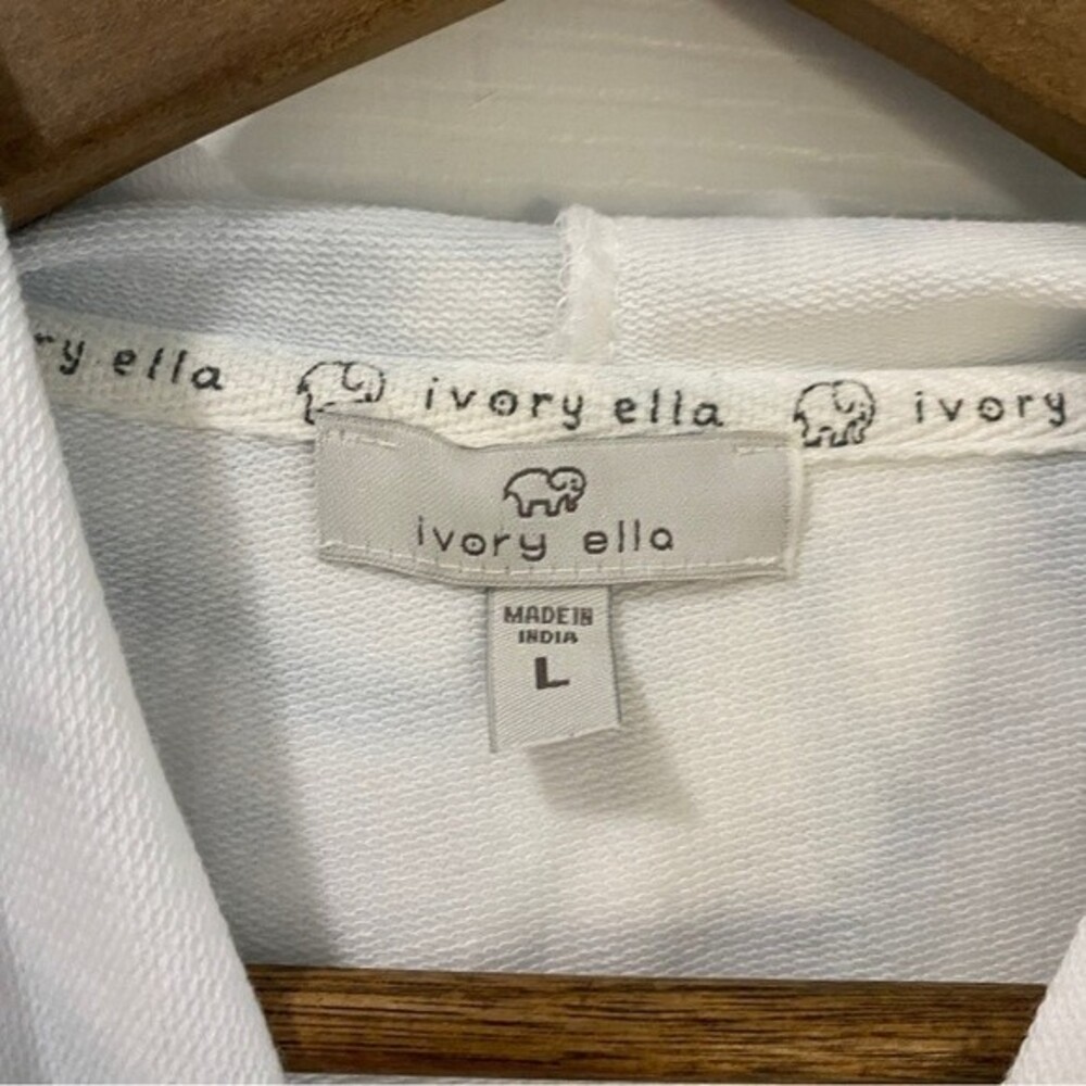 New! Ivory Ella Cropped Tie-Dye Hoodie - Size Large - Picture 6 of 8